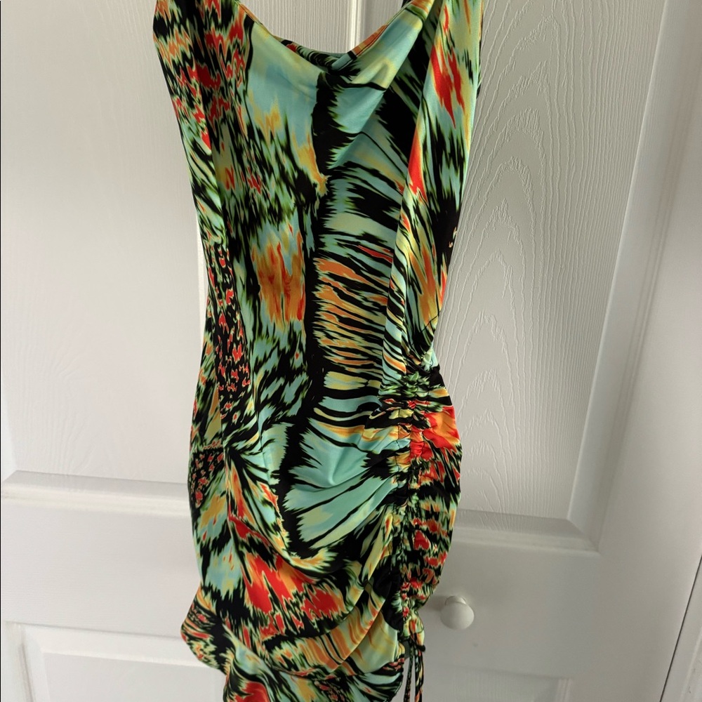 Bershka multicolor mini dress
